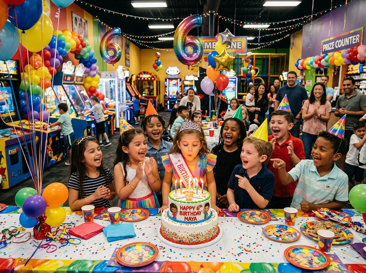Fiesta de cumpleaños en Familia Aventura